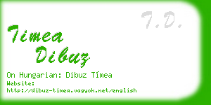 timea dibuz business card