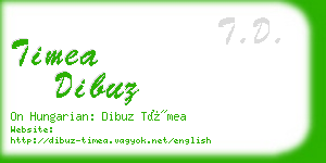 timea dibuz business card